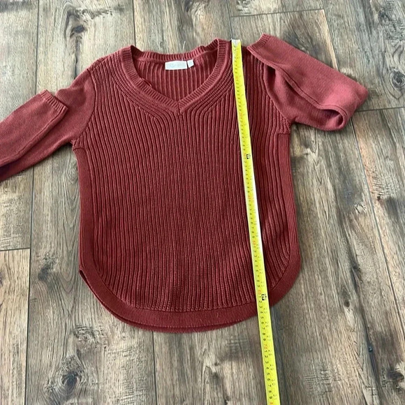 NWOT RD Style Knit Womens Sweater Rust Color Size XS - Picture 11 of 14